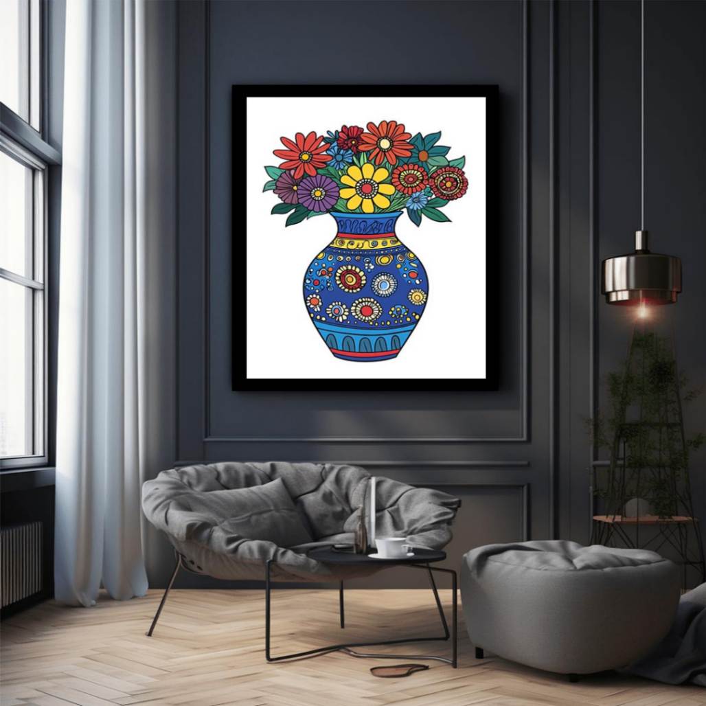 Folk Flower Vase