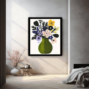 Midnight Petal Vase