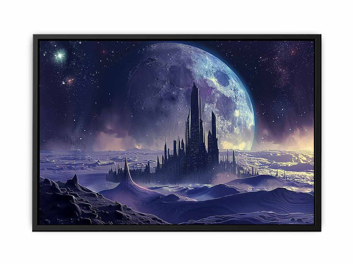 Moon City canvas Print