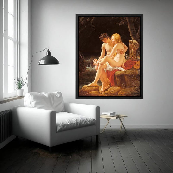 Daphne and Chloe by Louis Hersent Painting