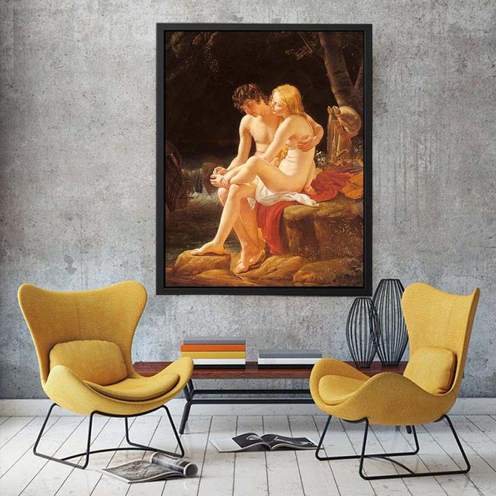 Daphne and Chloe by Louis Hersent Painting