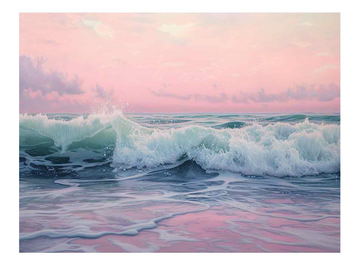 Pink Sea Painting 