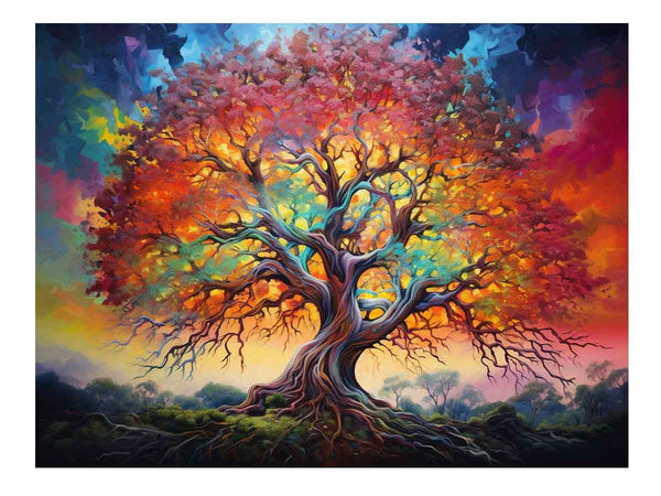 Multicolor Tree Art 