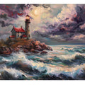 Rocky Shore Lighthouse Art 