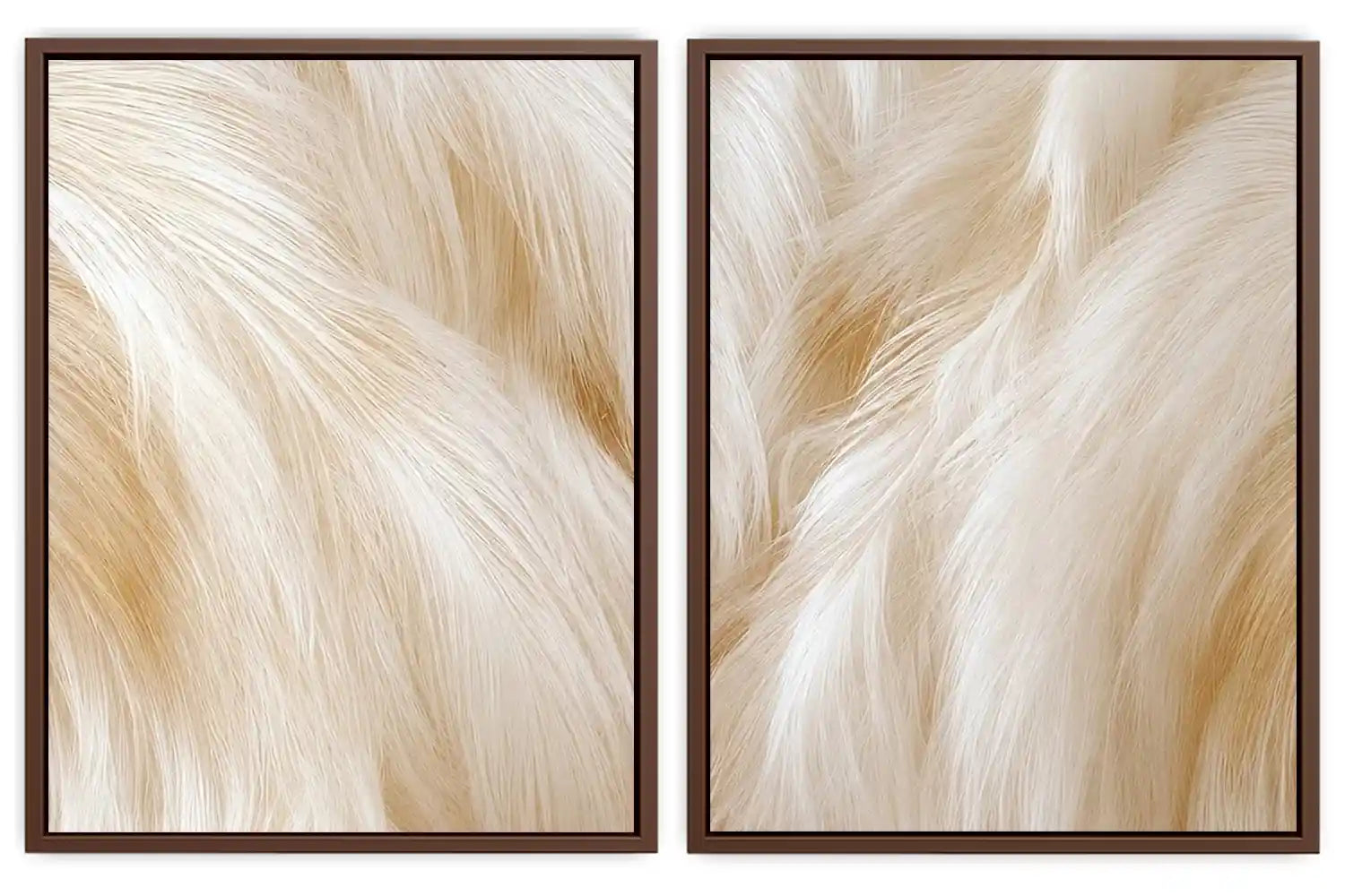 Abstract white horse mane canvas art for neutral luxury bedroom decor.