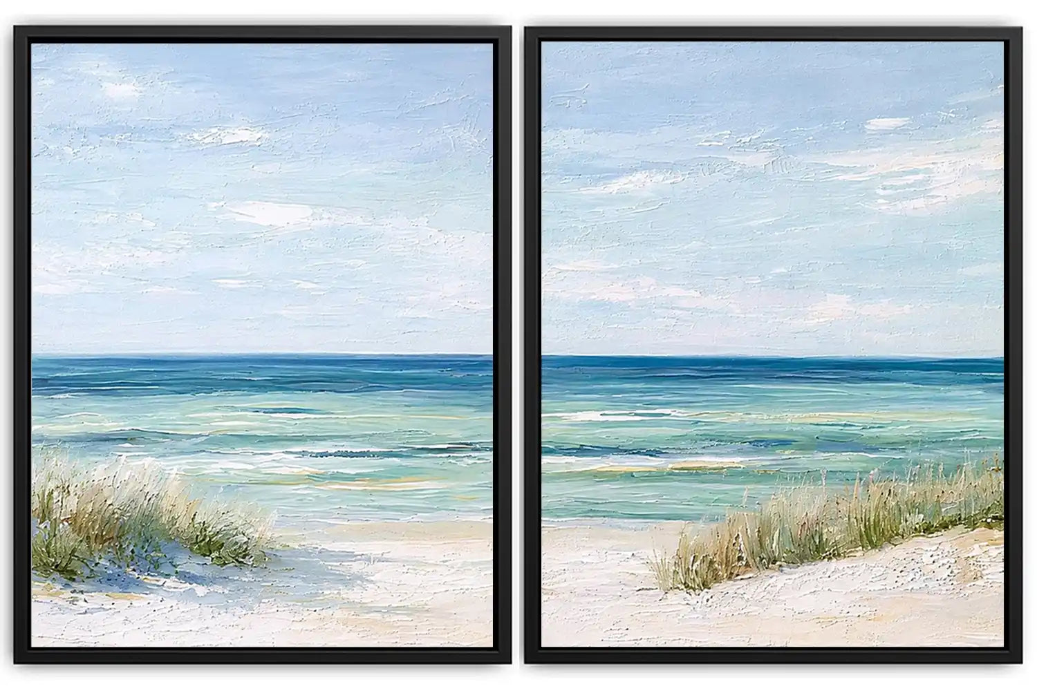 Soft beach dune canvas art for calm coastal bedroom or living room decor.