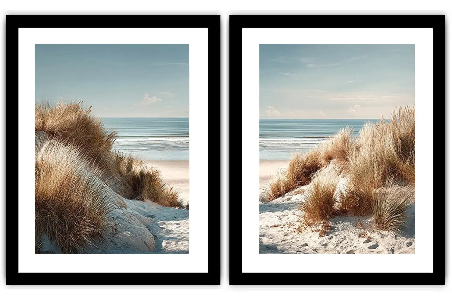 Soft coastal sand dune canvas art for airy modern bedroom decor.