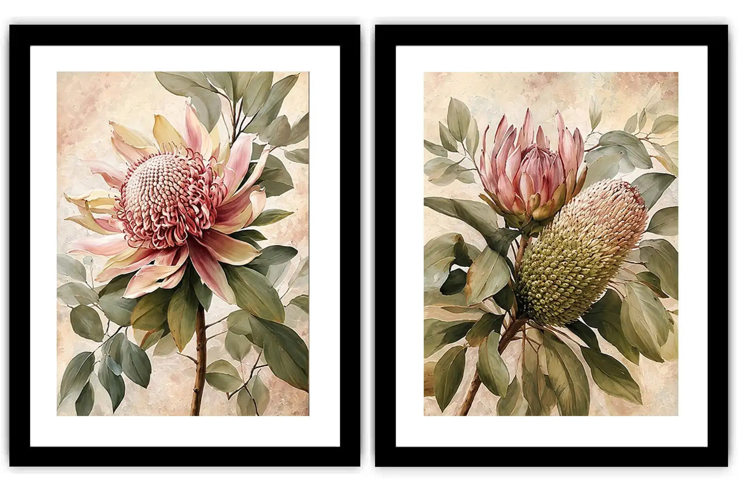 Protea floral botanical canvas art