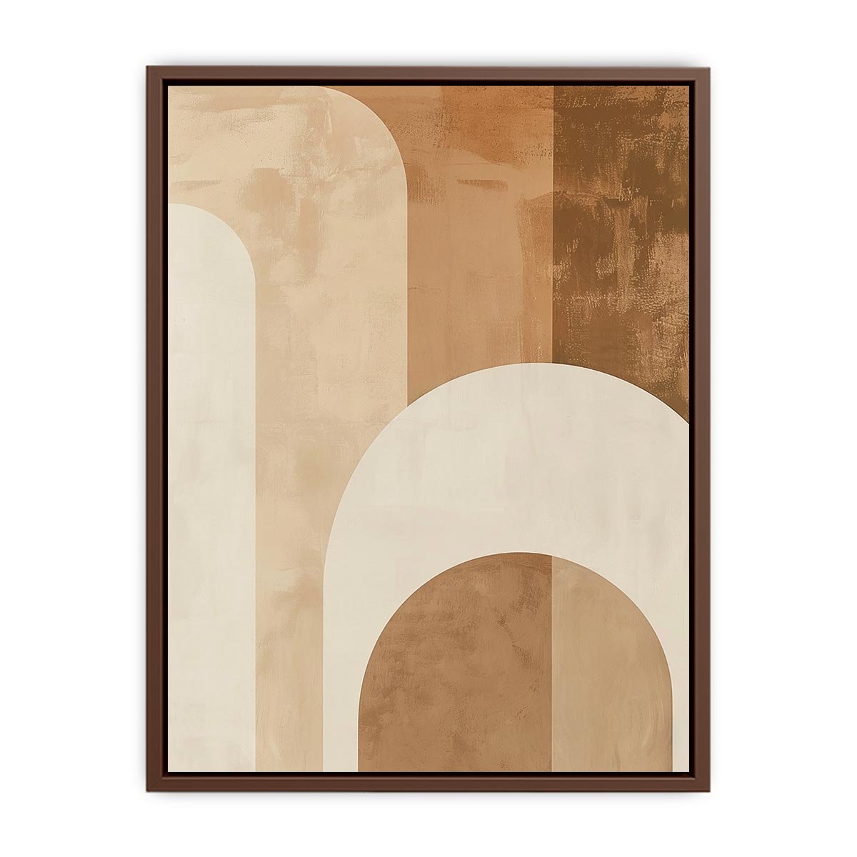 Neutral abstract arches canvas art with warm beige tones for minimalist home decor.