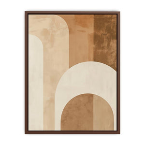Neutral abstract arches canvas art with warm beige tones for minimalist home decor.
