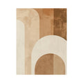 Neutral abstract arches canvas art with warm beige tones for minimalist home decor.