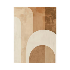 Neutral abstract arches canvas art with warm beige tones for minimalist home decor.