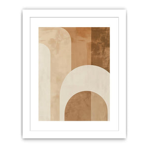Neutral abstract arches canvas art with warm beige tones for minimalist home decor.