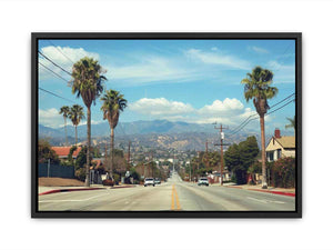 Palm tree boulevard photography for modern office wall decor