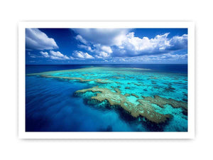 Aerial ocean reef photography for coastal bedroom decor
