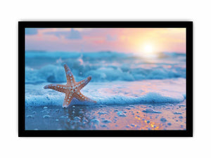 Starfish beach photography for serene coastal bedroom decor
