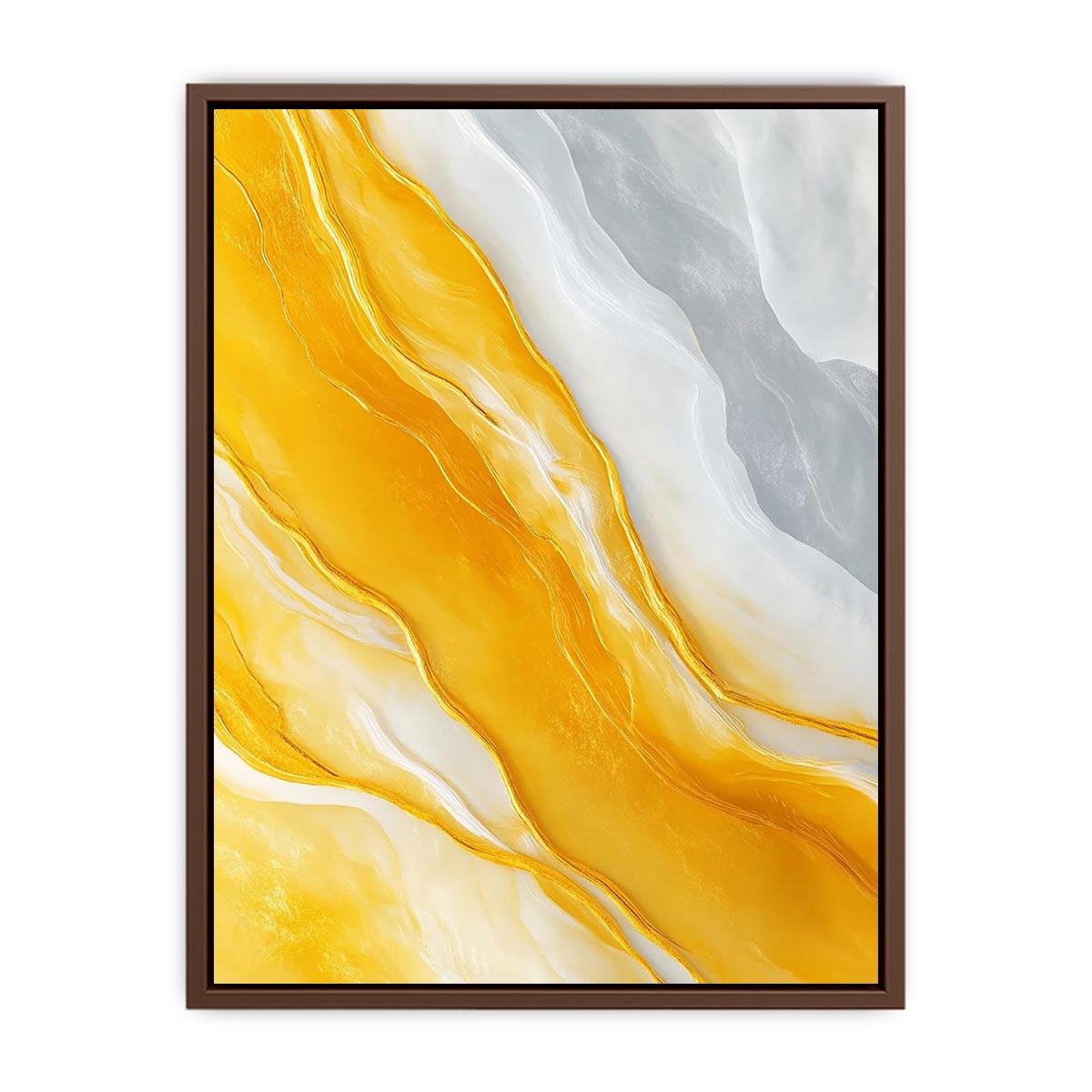 Gold marble abstract artwork for luxury living room decor
