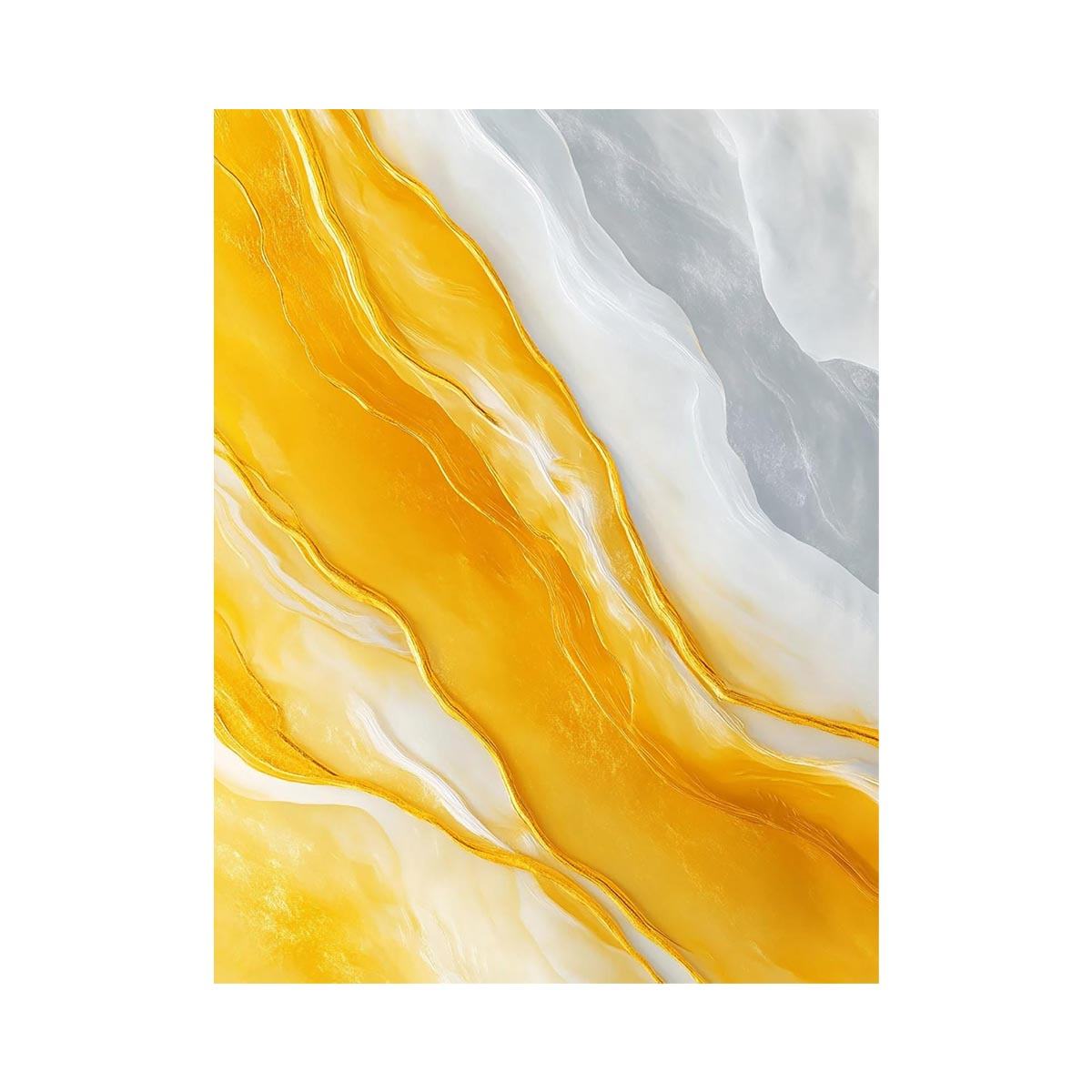Gold marble abstract artwork for luxury living room decor