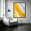 Gold marble abstract artwork for luxury living room decor