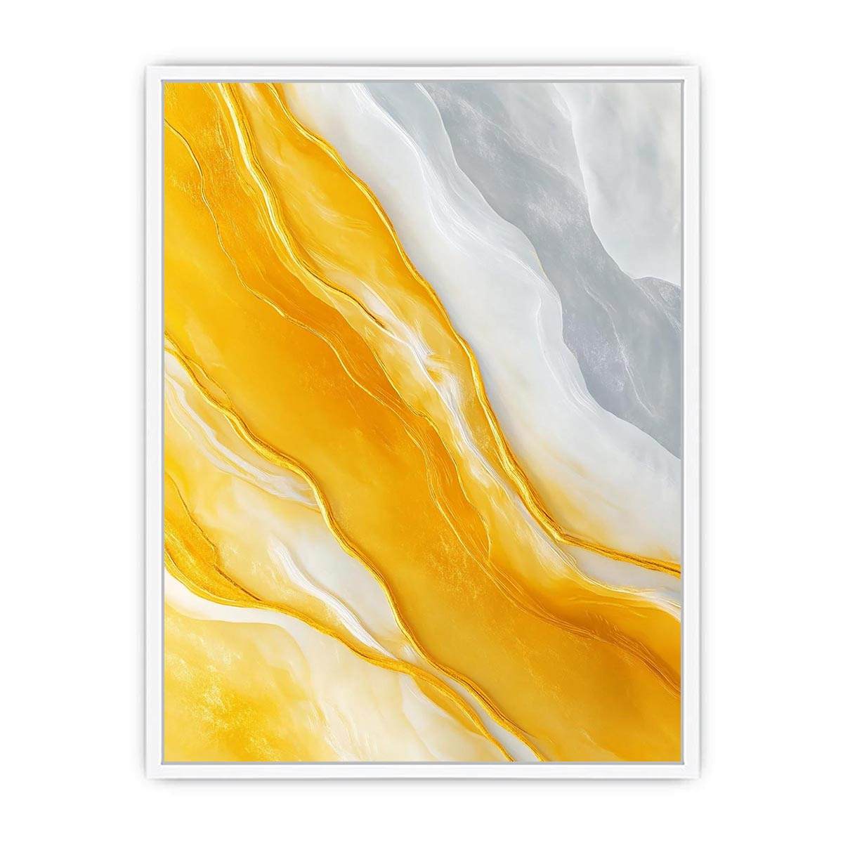 Gold marble abstract artwork for luxury living room decor