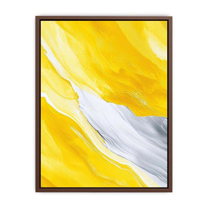 Yellow marble abstract canvas art for modern interiors