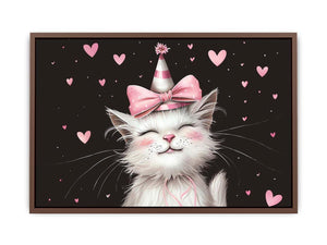 Cute kitten illustration wall art for nursery decor