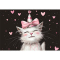 Cute kitten illustration wall art for nursery decor