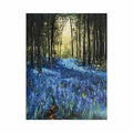 Bluebell forest landscape artwork for nature inspired decor