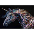Crystal unicorn artwork for fantasy themed wall decor