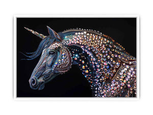 Crystal unicorn artwork for fantasy themed wall decor
