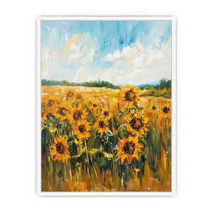 Sunflower painting canvas art for farmhouse decor