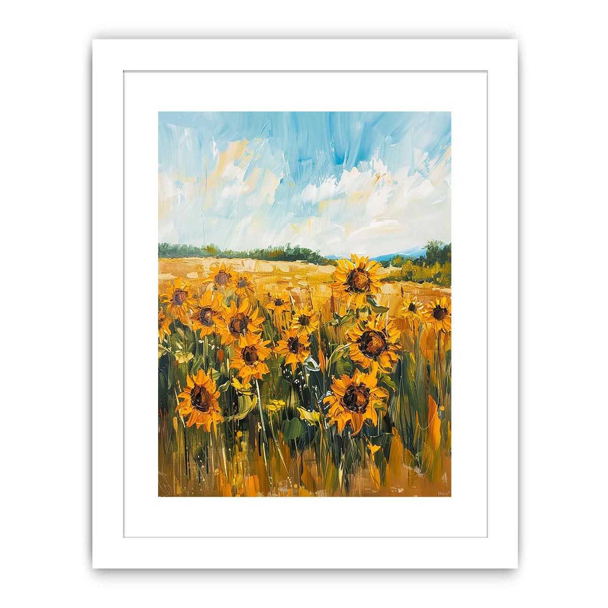 Sunflower painting canvas art for farmhouse decor