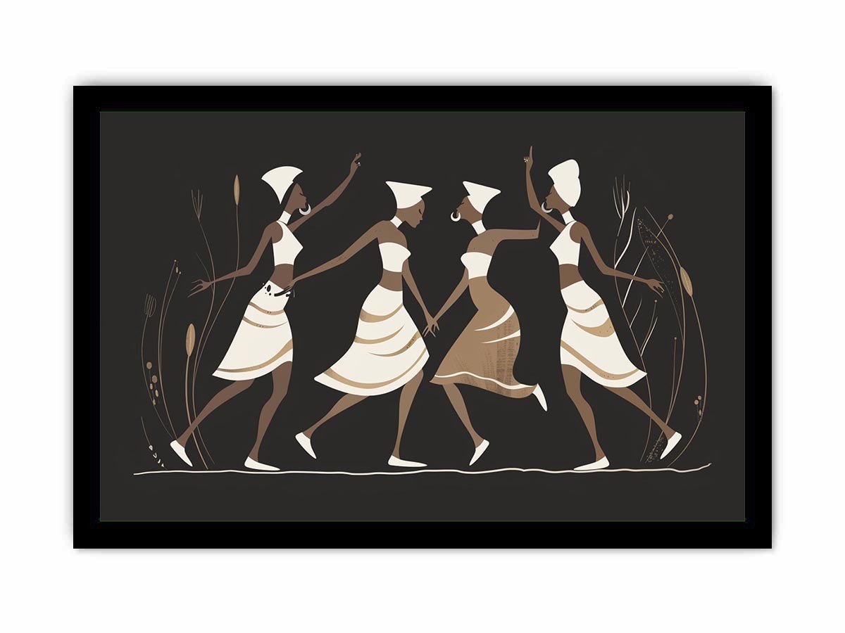 Minimal dancer artwork in neutral tones for sophisticated bedroom decor
