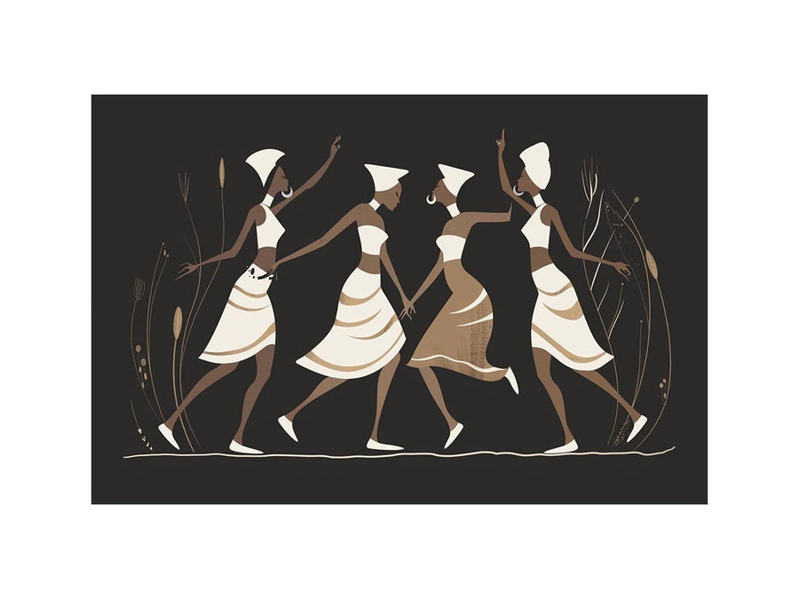 Minimal dancer artwork in neutral tones for sophisticated bedroom decor