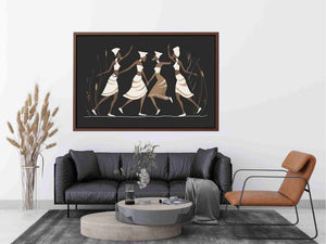 Minimal dancer artwork in neutral tones for sophisticated bedroom decor