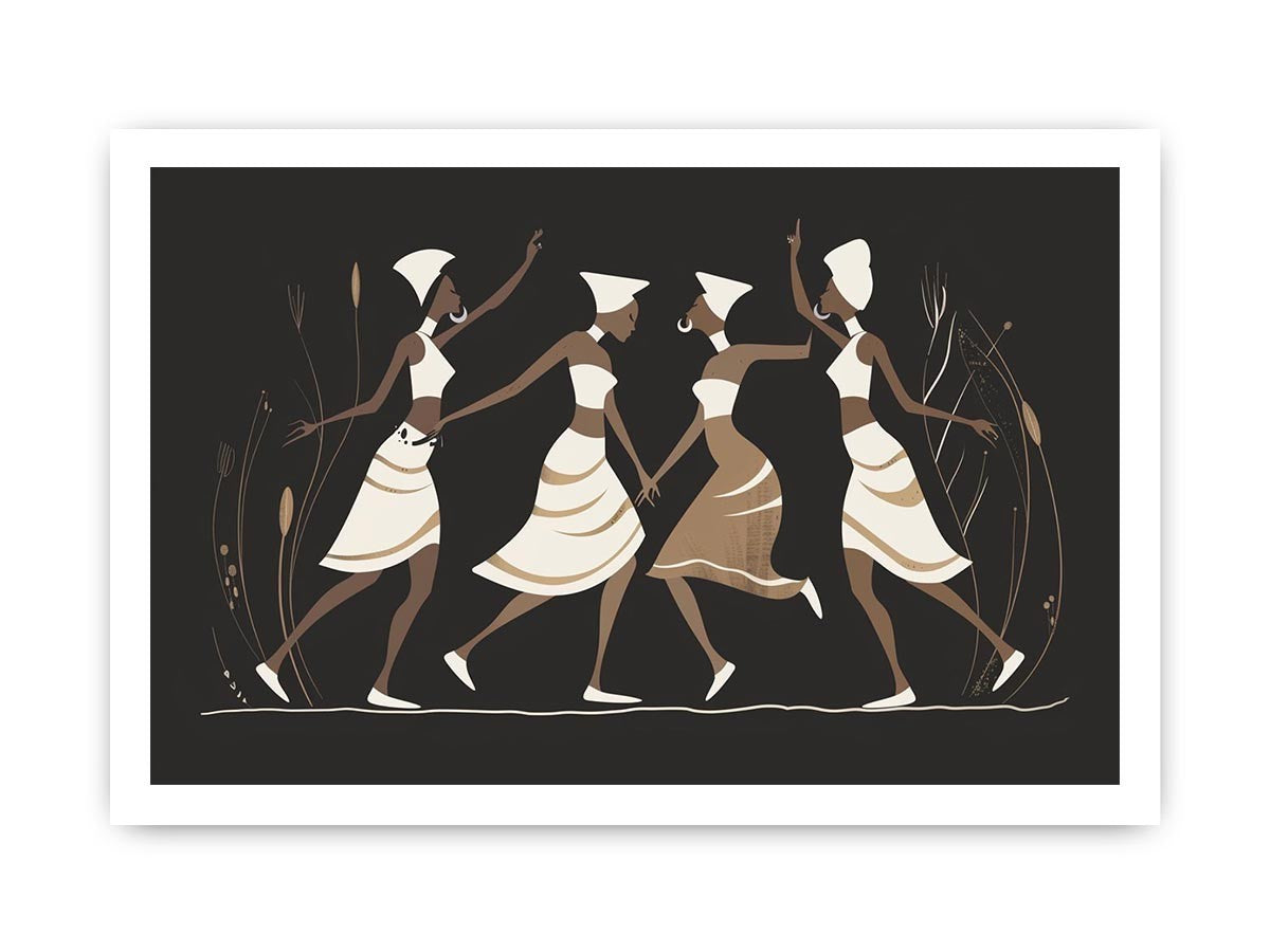 Minimal dancer artwork in neutral tones for sophisticated bedroom decor