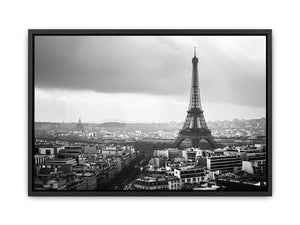 Eiffel Tower black and white cityscape artwork for sophisticated interiors