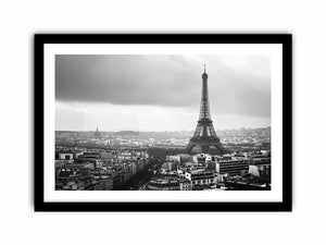 Eiffel Tower black and white cityscape artwork for sophisticated interiors