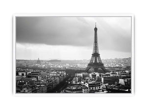 Eiffel Tower black and white cityscape artwork for sophisticated interiors