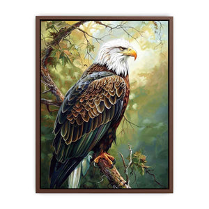 Majestic eagle artwork perched in nature for office and living room decor