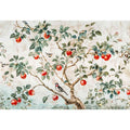 Botanical apple tree and bird artwork for kitchen wall decor