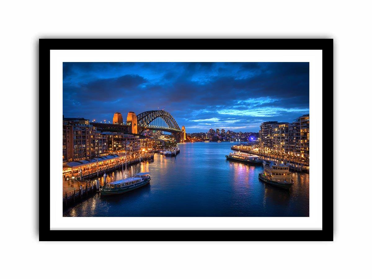 Sydney Harbour   canvas photography for modern office wall decor.
