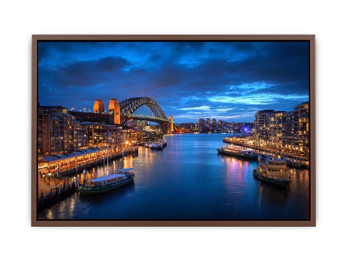 Sydney Harbour   canvas photography for modern office wall decor.