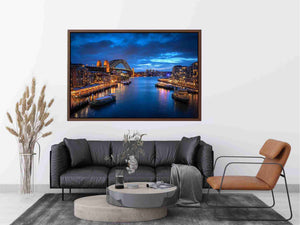 Sydney Harbour   canvas photography for modern office wall decor.