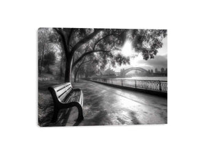 Black and white Sydney harbour   photography for office wall decor.