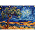 desert moon landscape canvas art for living room wall decor.