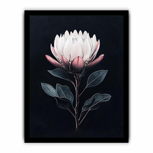 Elegant botanical flower artwork for luxury bedroom decor.