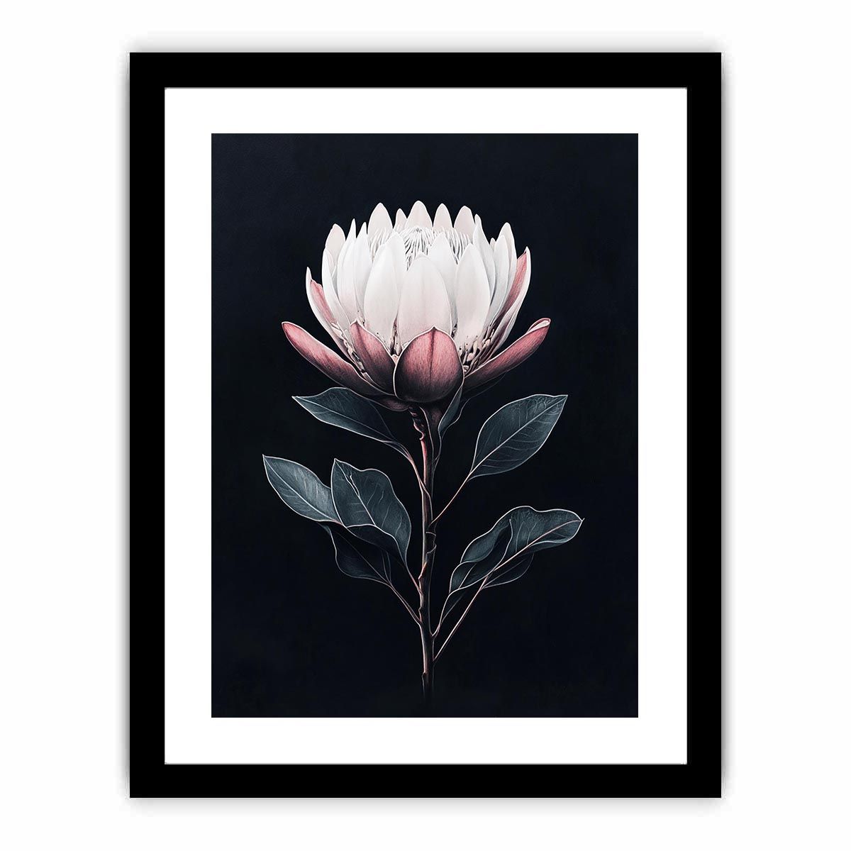 Elegant botanical flower artwork for luxury bedroom decor.