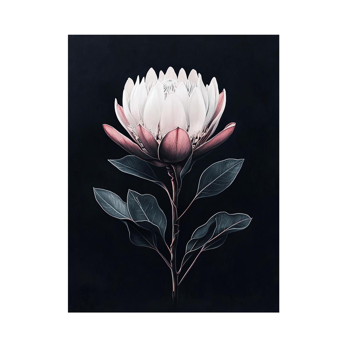 Elegant botanical flower artwork for luxury bedroom decor.