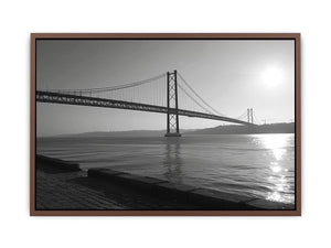 Black and white bridge photography for modern office decor.